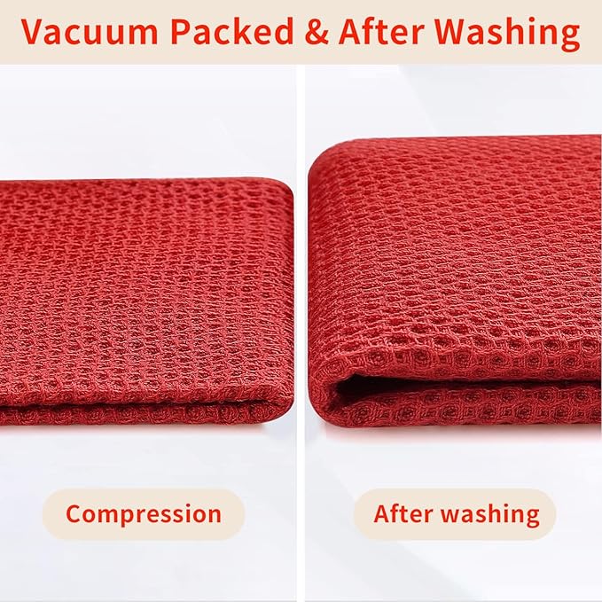 Homaxy 100% Cotton Waffle Weave Kitchen Dish Cloths, Ultra Soft Absorbent Quick - Image 7