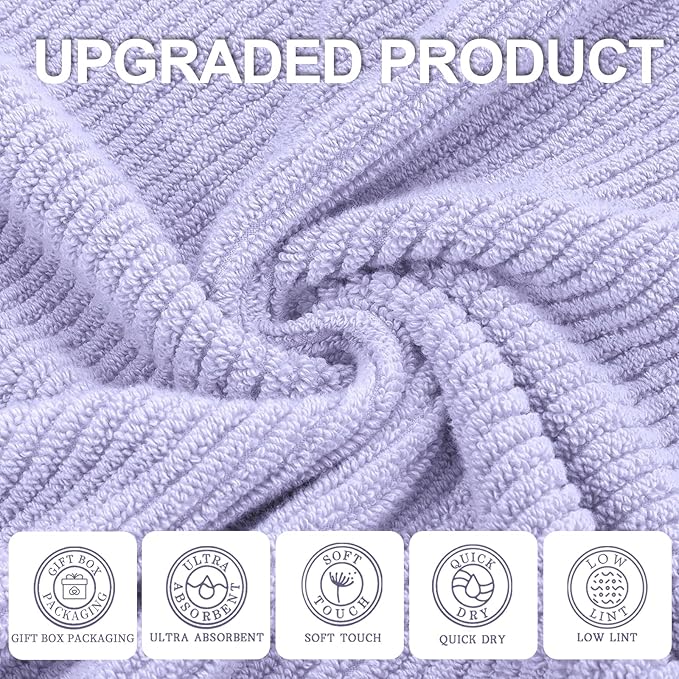 VOOVA & MOVAS Purple Hand Towels, Hand Towels - Image 2