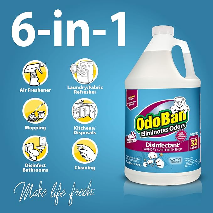 OdoBan Disinfectant Concentrate and Odor Eliminator, Made in the USA, Cotton - Image 3