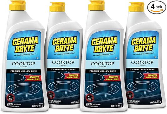 Cerama Bryte Removes Tough Stains Cooktop and Stove Top Cleaner by CeramaBryte