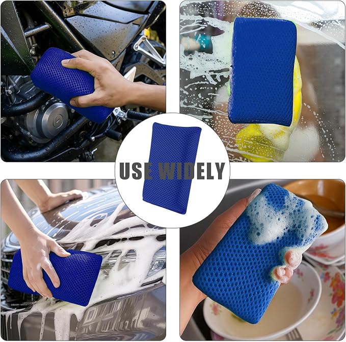 4 PCS Bug Scrubber Sponge Car, Bug Remover Wash Sponge，Car Cleaning Sponge - Image 3