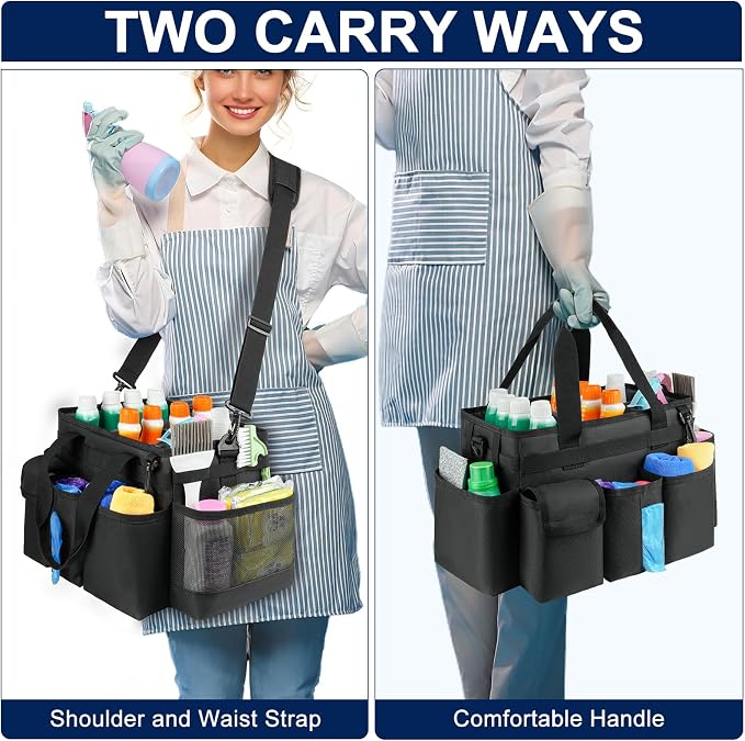 Cleaning Caddy, Cleaning Bag for Housekeepers, Cleaning Supplies Organizer - Image 5