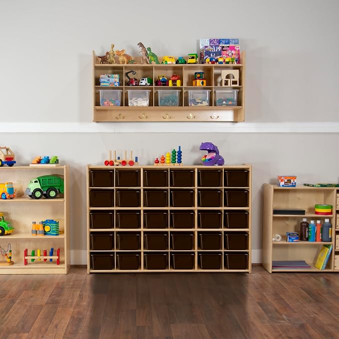 Wood Designs Cubby Storage Bin, Heavy Duty Plastic Containers - Image 6