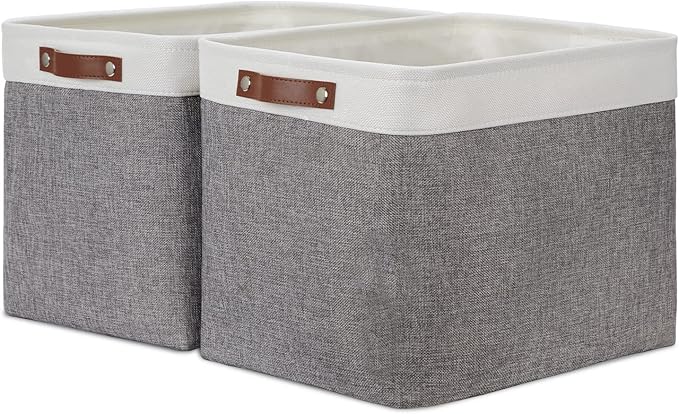 DULLEMELO Storage Baskets Large 16"x12"x12" Rectangular Storage Bins Baskets by DULLEMELO