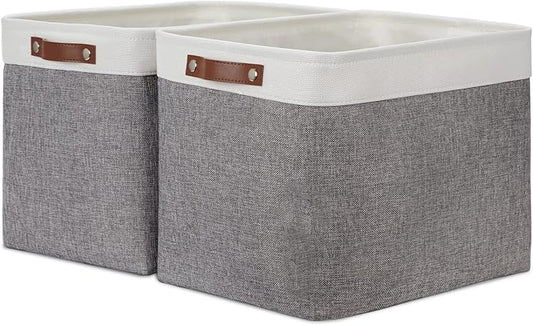 DULLEMELO Storage Baskets Large 16"x12"x12" Rectangular Storage Bins Baskets by DULLEMELO