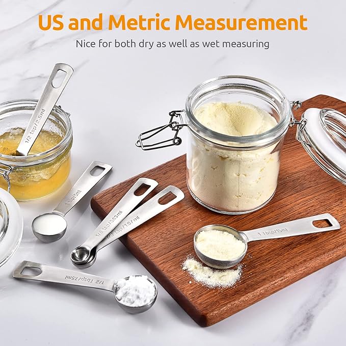 Measuring Spoons: U-Taste 18/8 Stainless Steel Measuring Spoons Set of 8 Piece: - Image 8