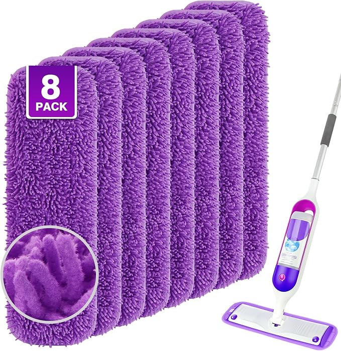 Reusable Mop Pads for Swiffer PowerMop, 8 Pack Microfiber Mop Pad Refill by Unimade