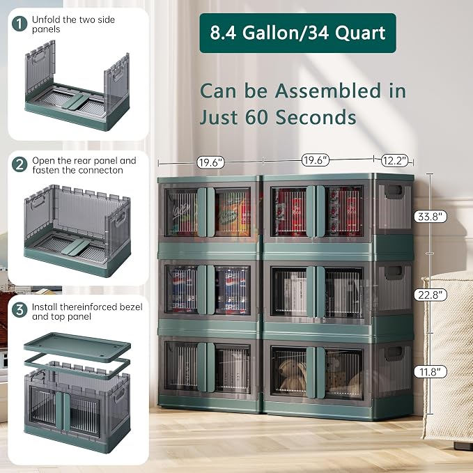 8.4Gal Collapsible Storage Bins - Image 3