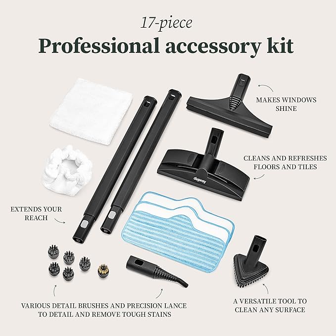 Dupray Neat Steam Cleaner with 17-Piece Kit – Powerful, chemical-free cleaning - Image 2