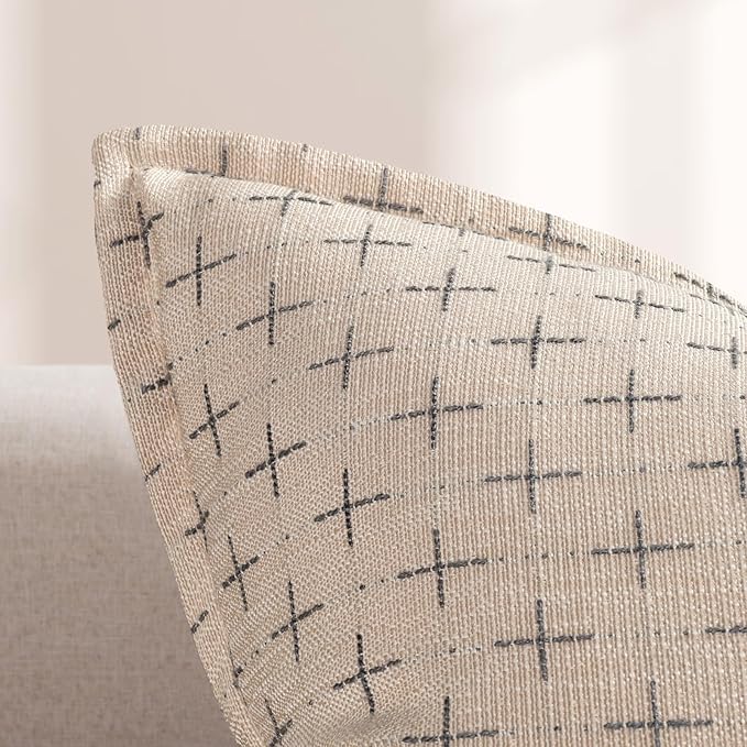 ZWJD Pillow Covers 22x22 Set of 2 Soft Polyester Textured Pillow Covers - Image 2