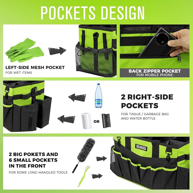 Wearable Cleaning Caddy Bag, Cleaning Caddy Supplies Organizer - Image 2