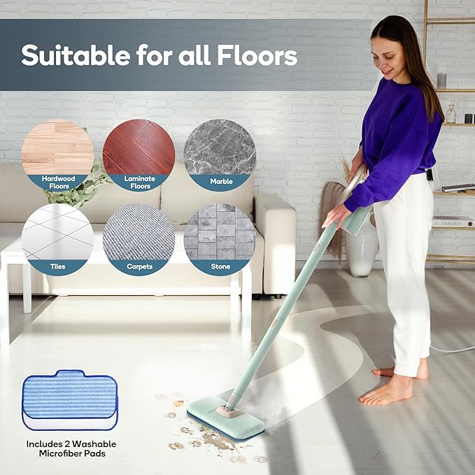 Newbealer Steam Mop & Detachable Handheld Cleaner, 250ml 1200W Powerful Floor - Image 6