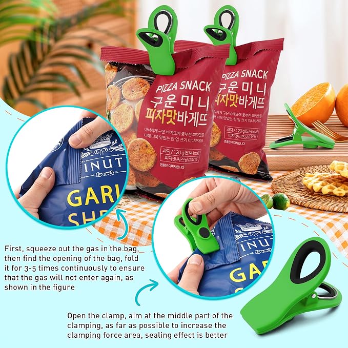 FINDMAG Big Chip Clip, Cute Magnet Clips Refrigerator Sealing Clip, Plastic - Image 4