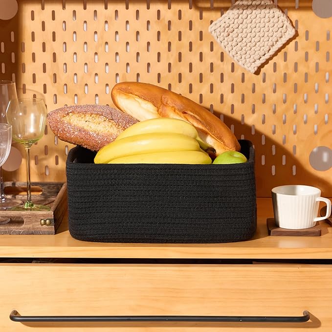 Small Storage Baskets for Organizing | Closet Organizer Bins | Shelf Toy Basket - Image 5