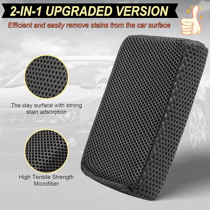 Car Wash Sponge, Dual Sided Car Clay Scrubber - Image 2