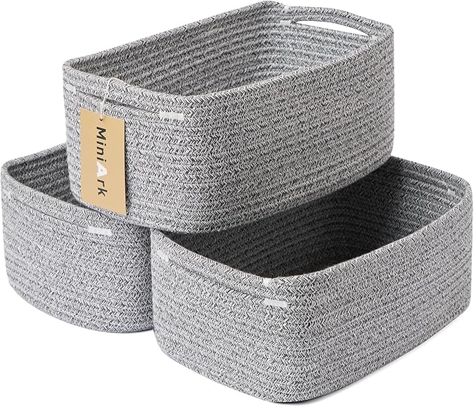 Small Storage Baskets for Organizing | Closet Organizer Bins | Shelf Toy Basket by MiniArkStorageBasketsHome