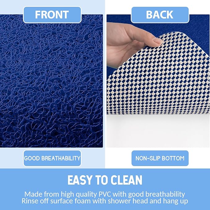Non-Slip Bathtub Mat, 2 Pack Anti Slip Shower Mat, Fast Drying Bathtub Mats - Image 4
