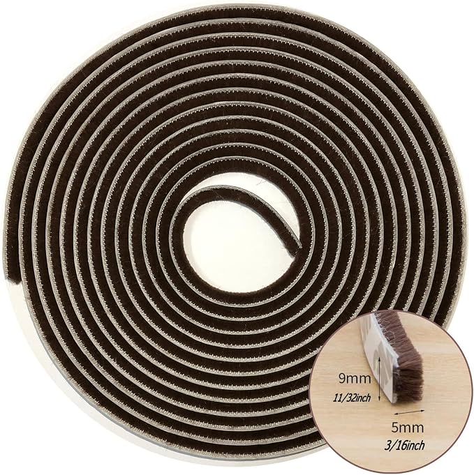 Weather Stripping Brush for Sliding Windows/Doors Frame Side, Pile Self by Zhilokdor
