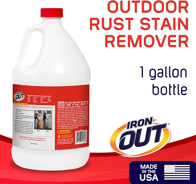 Iron OUT Liquid Rust Stain Remover, Quickly Removes Rust Stains from Concrete - Image 2