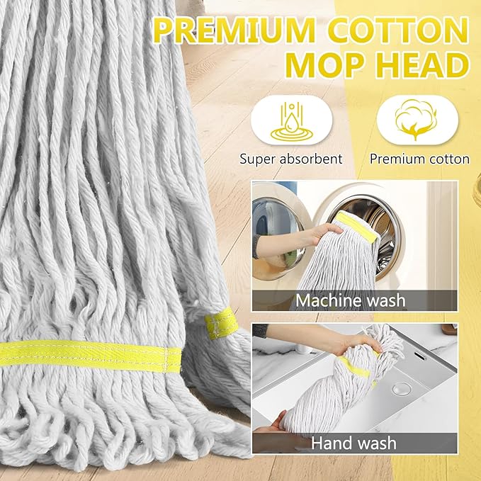 Beyoco Heavy Duty Commercial Mop Industrial Cotton Mop - Image 4