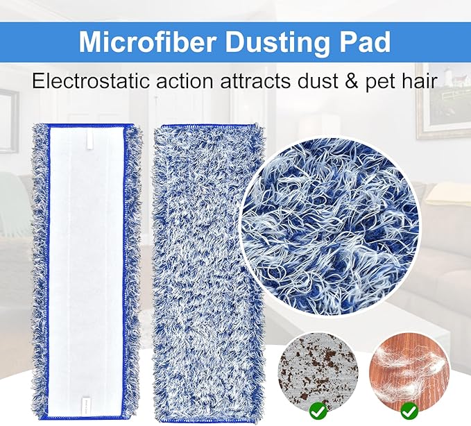 4 Pack Microfiber Cleaning Pad for Bona Mop Safe for Hardwood & Hard Surface - Image 3