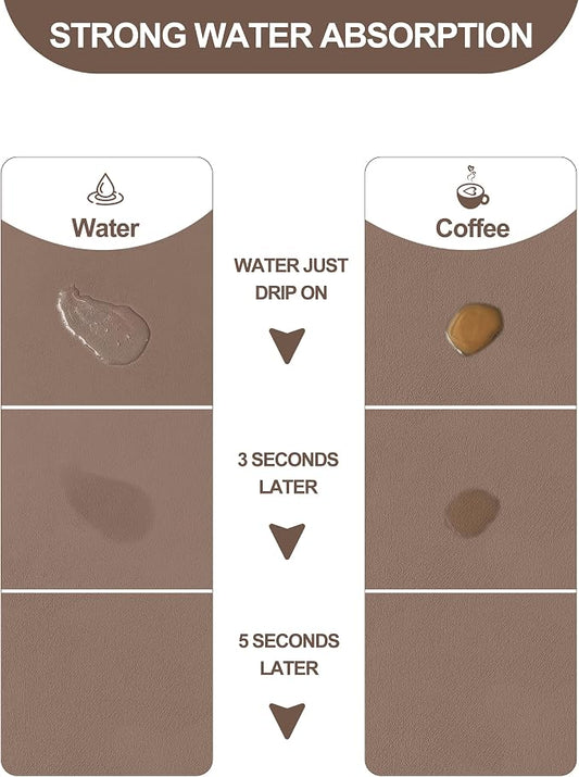 Dish Drying Mat for Kitchen Counter, Hide Stain Anti Absorbent for Kitchen - Image 2