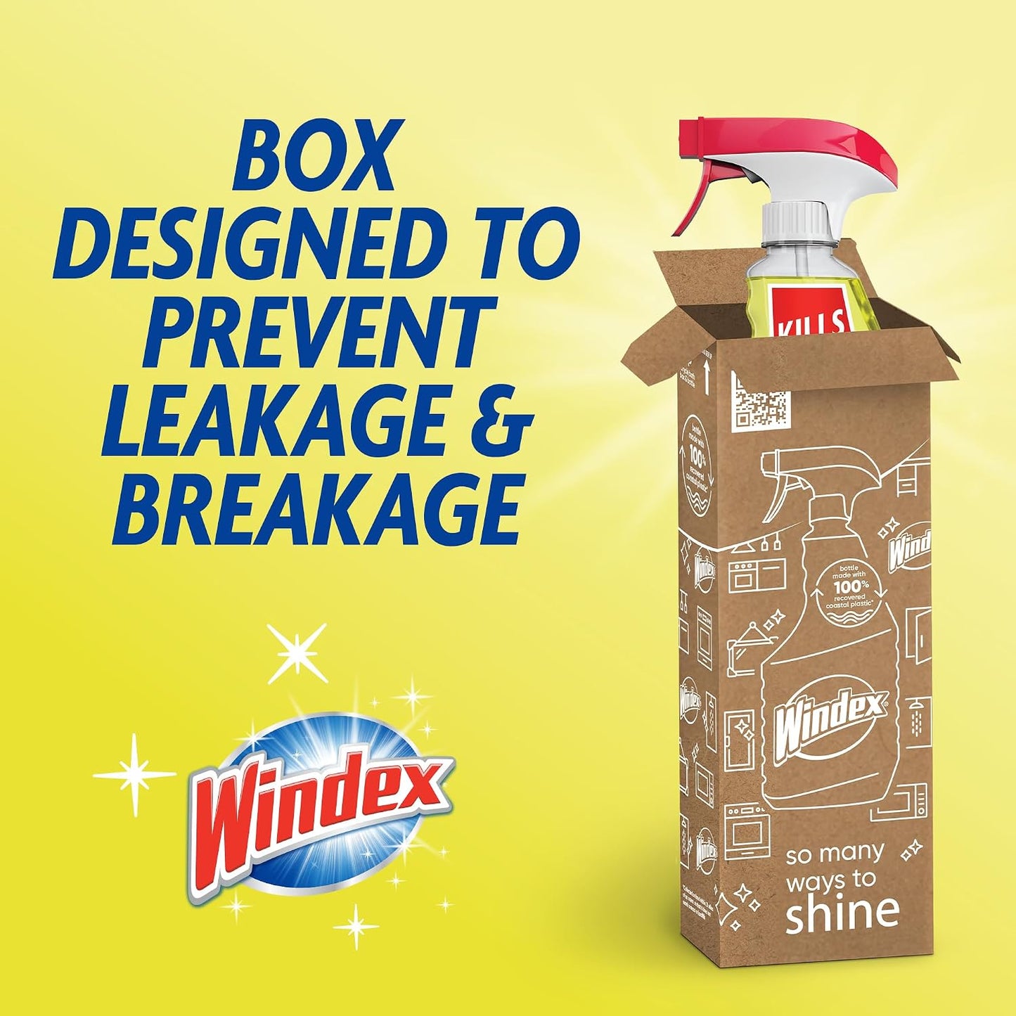 Windex Multipurpose Cleaner Disinfectant Spray Bottle, Fast Clean Surface Cleaner, Citrus Scent, 23 Fl oz