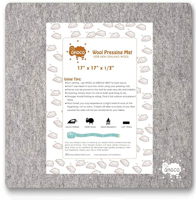 Wool Ironing Mat for Quilting by OHOCO