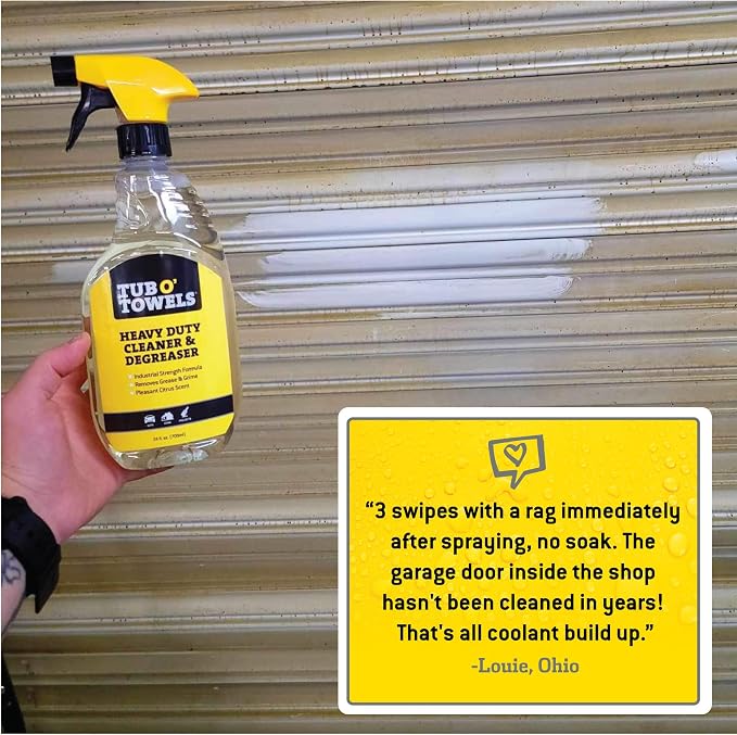 Tub O' Towels Heavy Duty Cleaner and Degreaser Spray Helps in Removing Oil Tar - Image 6