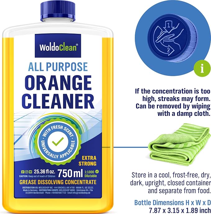WoldoClean Orange Oil Cleaner Concentrated 25.36 fl oz - Image 8
