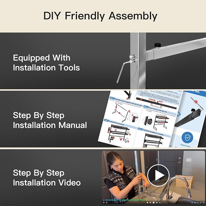 3 Tier Extra Large Stainless Steel Expandable Over The Sink Dish Drainer Drying - Image 6
