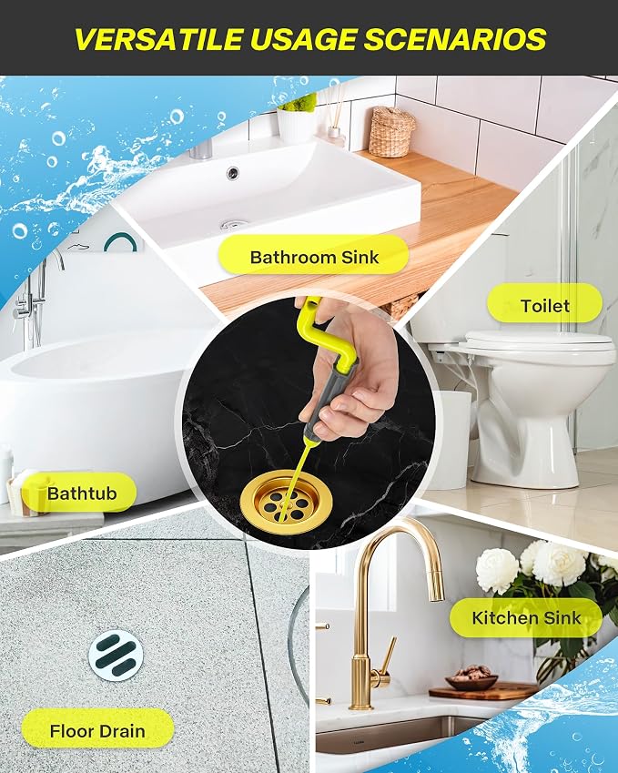 35inch Drain Clog Remover, Drain Cleaner Hair Clog Remover - Image 7