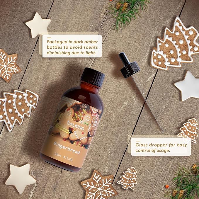 SALKING Gingerbread Fragrance Oil, 120ml Premium Essential Oils - Image 2