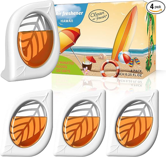 Air Freshener for Home, 4 Pack, Odor Eliminator for Small Area Closets Bathroom by Clean-n-Fresh