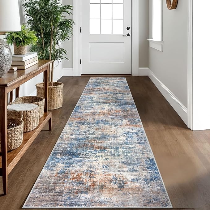 IOHOUZE Abstract Runner Rug 2x10 Ft Washable Runners by iOhouze