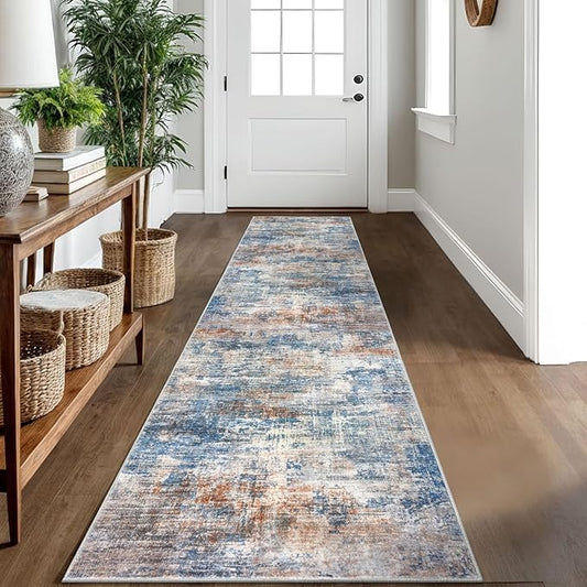 IOHOUZE Abstract Runner Rug 2x10 Ft Washable Runners by iOhouze