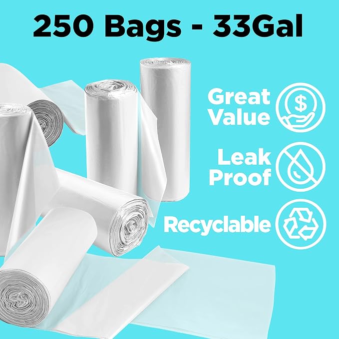 30-33 Gallon Clear Trash Bags Heavy Duty - Image 3