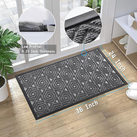 Yimobra Door Mat, Outdoor Indoor Entrance Welcome Mat, Heavy Entry Front Door - Image 2