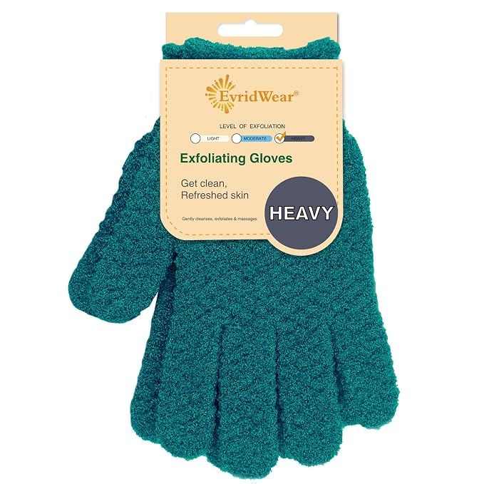 Evridwear Exfoliating Dual Texture Bath Gloves by Evridwear