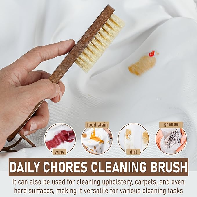 Takavu White Boar Bristle Laundry Stain Brush Set - Image 4