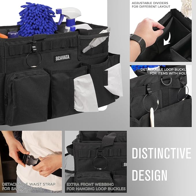 Wearable Cleaning Caddy Bag, Supplies Organizer - Image 3