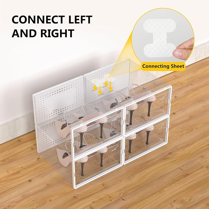 Secret Space 12 Pack X Large Shoe Organizer Storage Boxes - Image 4