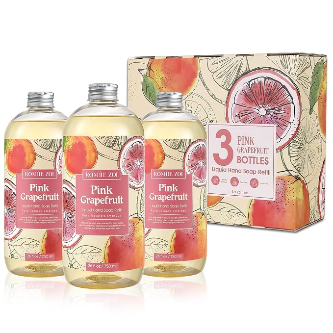 ROMIIE ZOI Liquid Hand Soap Refill Gift Set – 3 Pack, Biodegradable & by ROMIIEZOI
