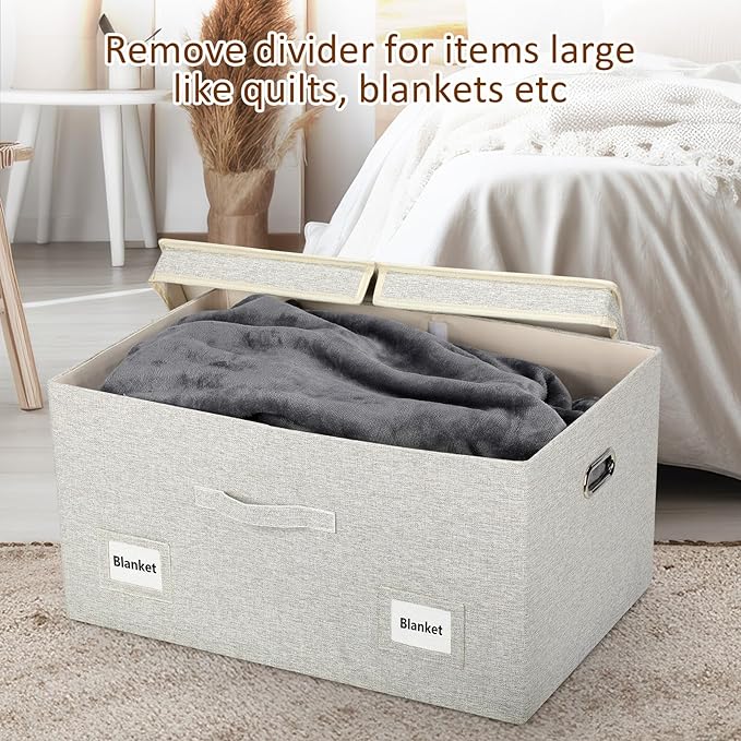 75 Quart Extra Large Decorative Collapsible Storage Bins - Image 6