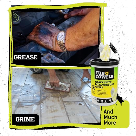 Tub O’ Towels TW75 Heavy-Duty 10" x 12" Size Multi-Surface Cleaning Wipes - Image 6