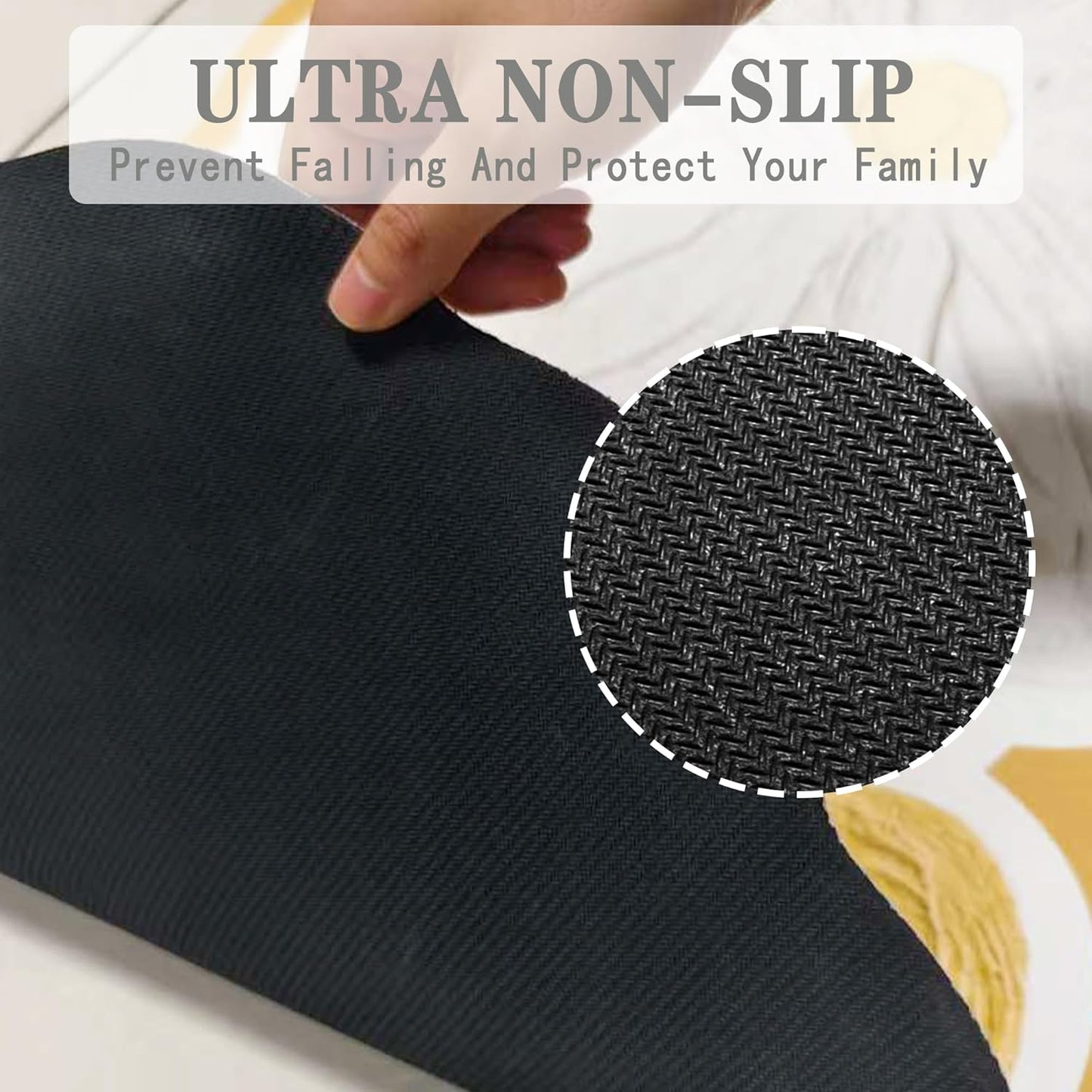 Yellow Daisy Shaped Bath Mat 20"x32", Faux Leather Non Slip Bathroom Rug, Super Absorbent & Easy Clean Shower Mat for Tub, Shower, Bathroom Floor, Vanity