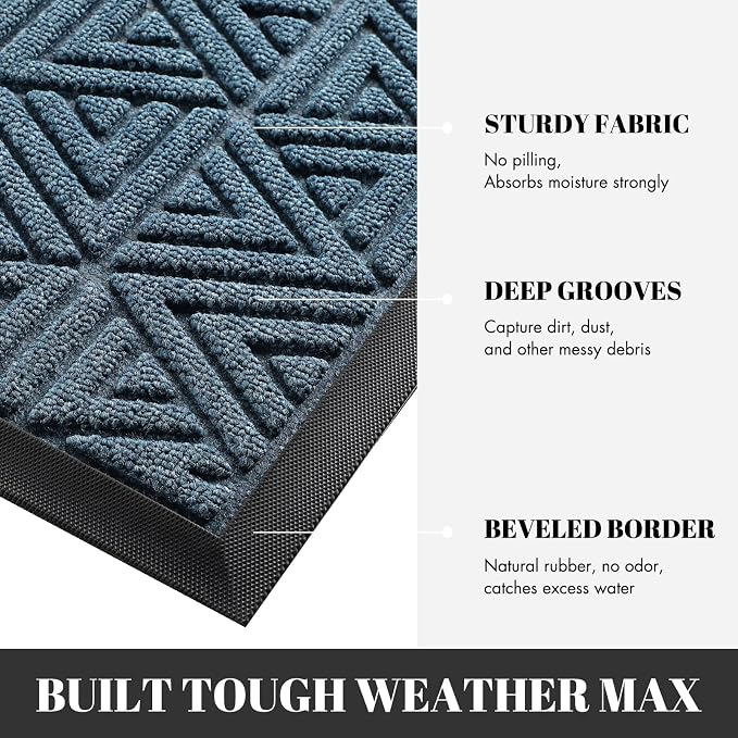 Yimobra Extra Large Door Mat 60x32, All-Weather Waterproof Non-Slip Welcome - Image 4