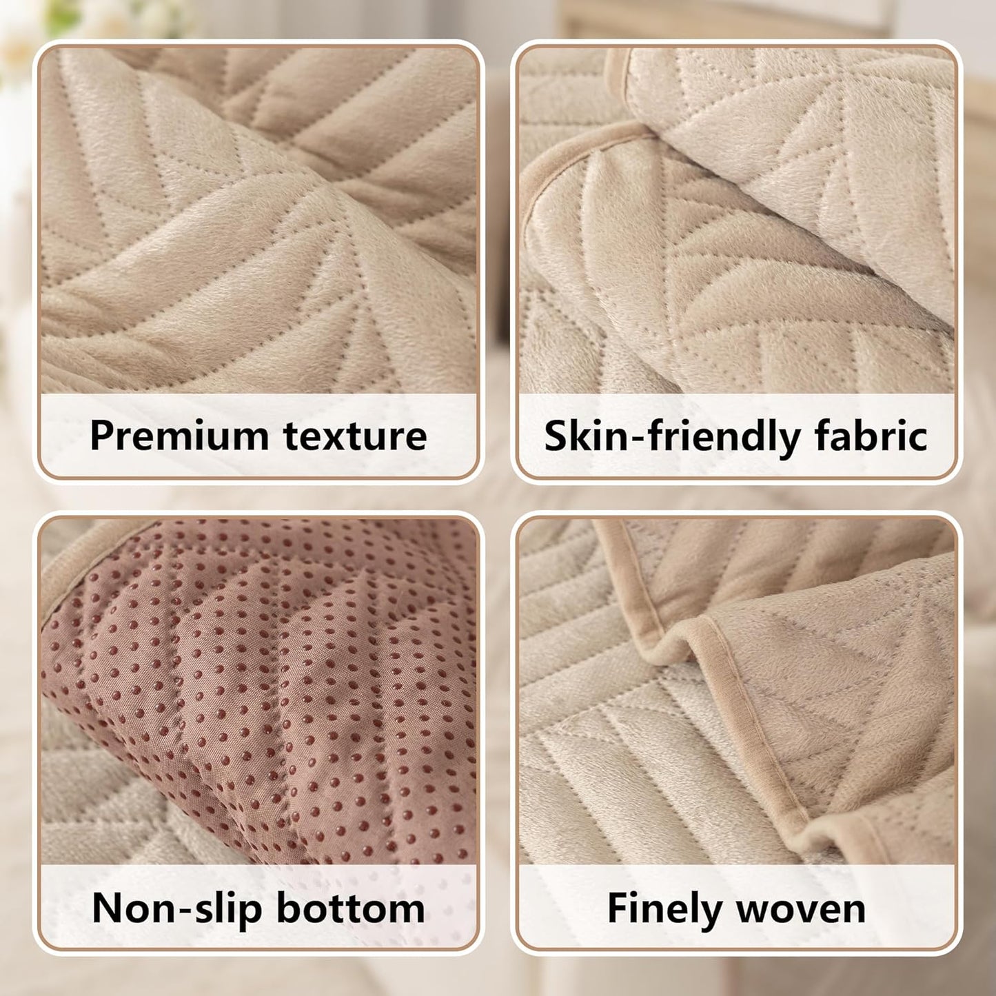 Washable Couch Cover for Pets Dogs, Non-Slip Waterproof Pet Sofa Protector for 3-Cushion Sectional, L-Shaped Sofa & Loveseat(1PC/27.6"x70.9",Light Coffee)