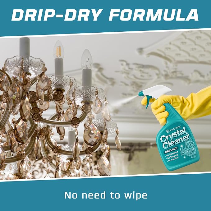 Crystal Chandelier Cleaner Spray Kit & Plastic Drop Cloth - Image 3