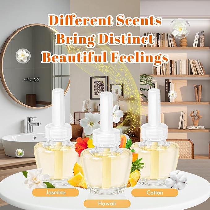 Plug-in Air Freshener Starter Kit, 1 Warmer and 9 Essential Oil Refills - Image 2